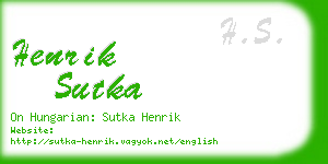 henrik sutka business card